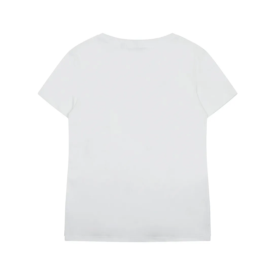 VIVI997# "Top hot style" vivienne west wood Queen Mother West U-neck big T short sleeves 2025 top hot style 220g 32 count high-density double yarn pure cotton, comfortable fabric The upper body effect is good-looking, and the rate of turning heads is high Size: XS-L Color: White Black